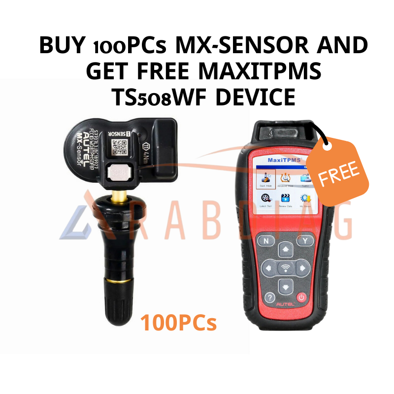 Autel MaxiTPMS TS508WF Device With 100 PCs MX-Sensor Rubber