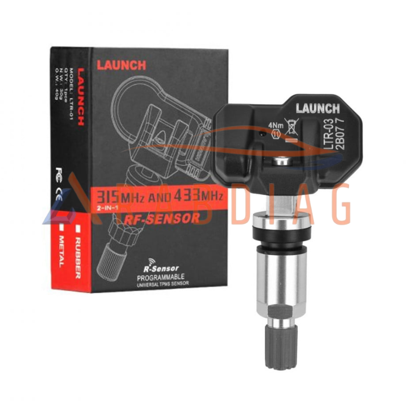 Launch TPMS Sensor Metal LTR-03 RF Sensor 315MHz &amp; 433MHz 2 in 1 Universal Programmable