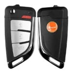 Xhorse Flip Remote Key 3+1 Buttons Knife Style Silver Color Wire Type XKKF20EN