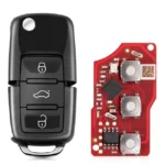 Xhorse VVDI Key Tool VVDI2 Wire Flip Remote Key 3 Buttons VW Style XKB520EN