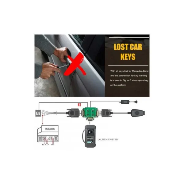 Launch MCU-3 Adapter For X-PROG3 GIII for Benz All Keys Lost and ECU TCU Reading