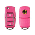 Xhorse VVDI Key Tool VVDI2 Wire Flip Remote Key 3 Button Pink XKB502EN