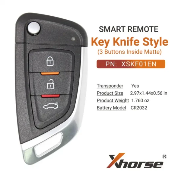 Xhorse Smart Remote Key 3 Buttons Knife Style XSKF01EN